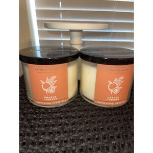 Bath & Body Works Aromatherapy Orange & Ginger 14.5 oz 3-Wick Candle 2021-22 (2)